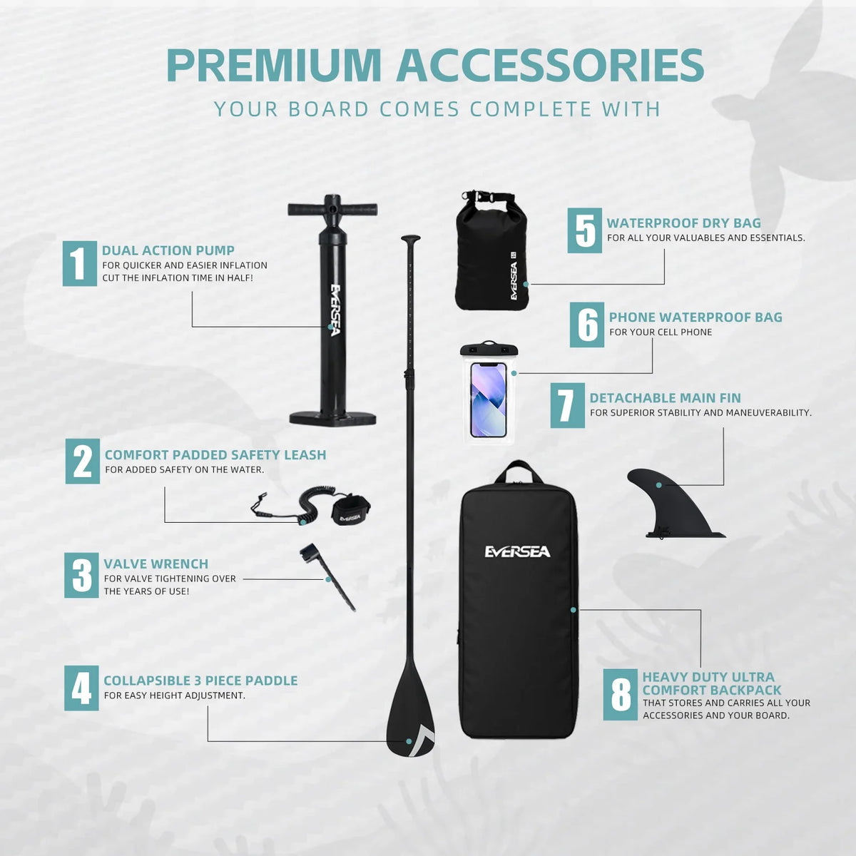 MSEASFREE Inflatable Paddle Board Stand up Paddle Board with Premium SUP Accessories