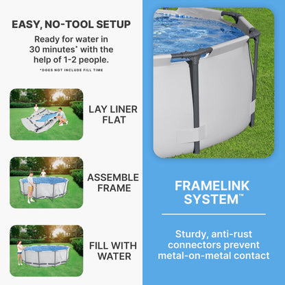 Open Box Bestway 10' x 30" Steel Frame Above Ground Swimming Pool Set (2 Pack)