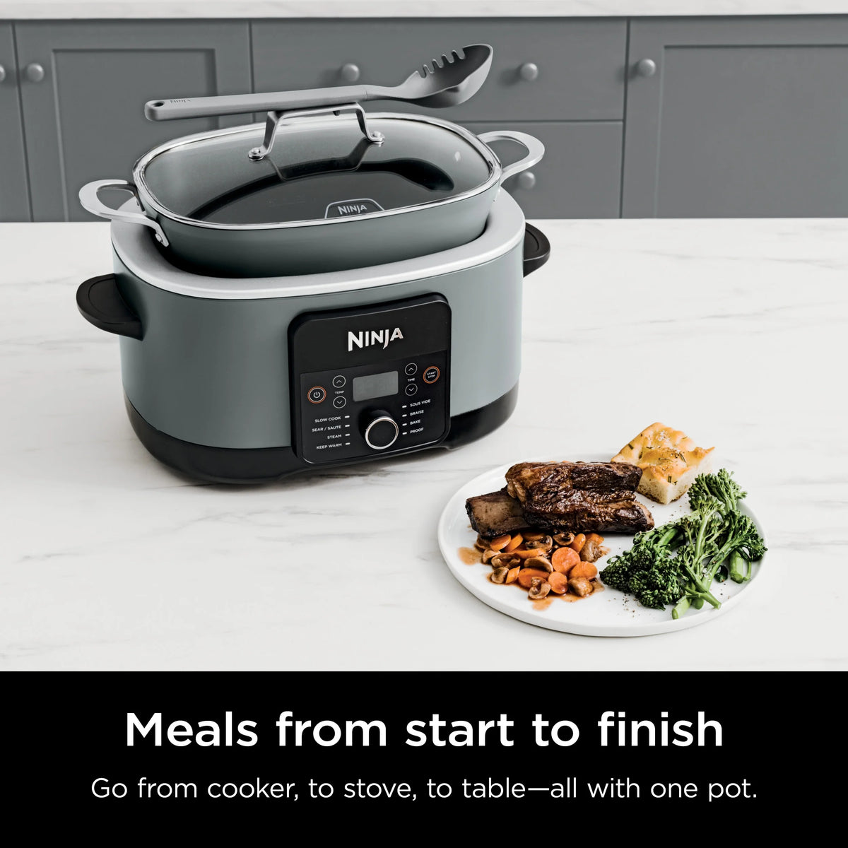 Ninja Foodi 8.5 Qt PossibleCooker PRO,Gray, MC1001