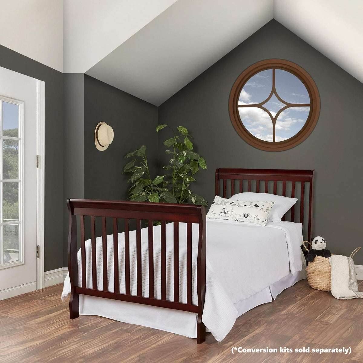 Dream On Me Aden 4-in-1 Convertible Mini Crib Espresso