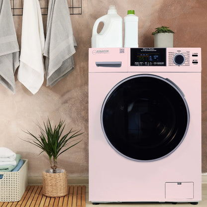 Equator All-in-One Washer Dryer VENTLESS/VENTED PET cycle 1.62cf/15lbs 110V in Pink