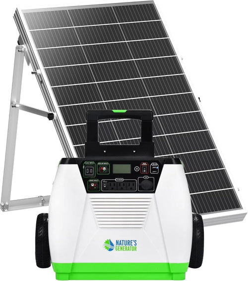 Nature's Generator Gold System Portable Generator with Solar Power Panel