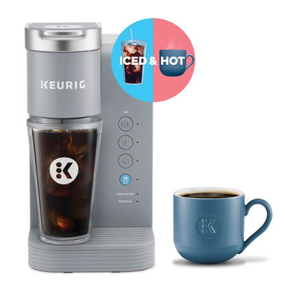 Keurig K-Iced Essentials Iced and Hot Single-Serve K-Cup Pod Coffee Maker, White