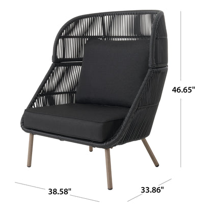 Better Homes & Gardens Tarren Wicker Outdoor Accent Chair with Cushions, Beige