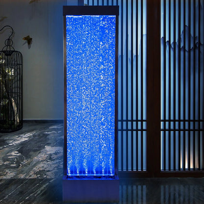 72'' Acrylic Bubble Fountain, Standing Bubble Panel, Color Lights/Remote Ctrl