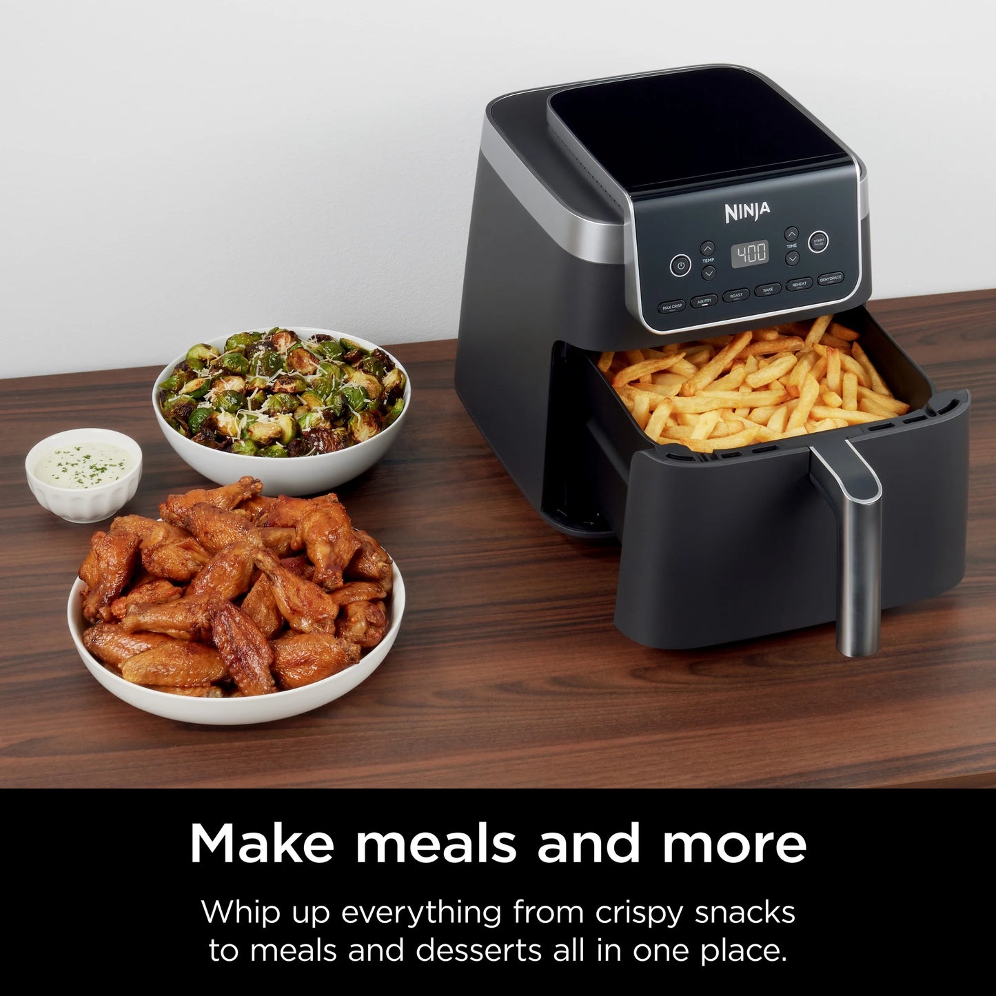 Ninja Air Fryer Pro XL 6-in-1 with 6.5 QT Capacity, Max Crisp, Air Fry, Air Roast, Bake, Reheat, Dehydrate