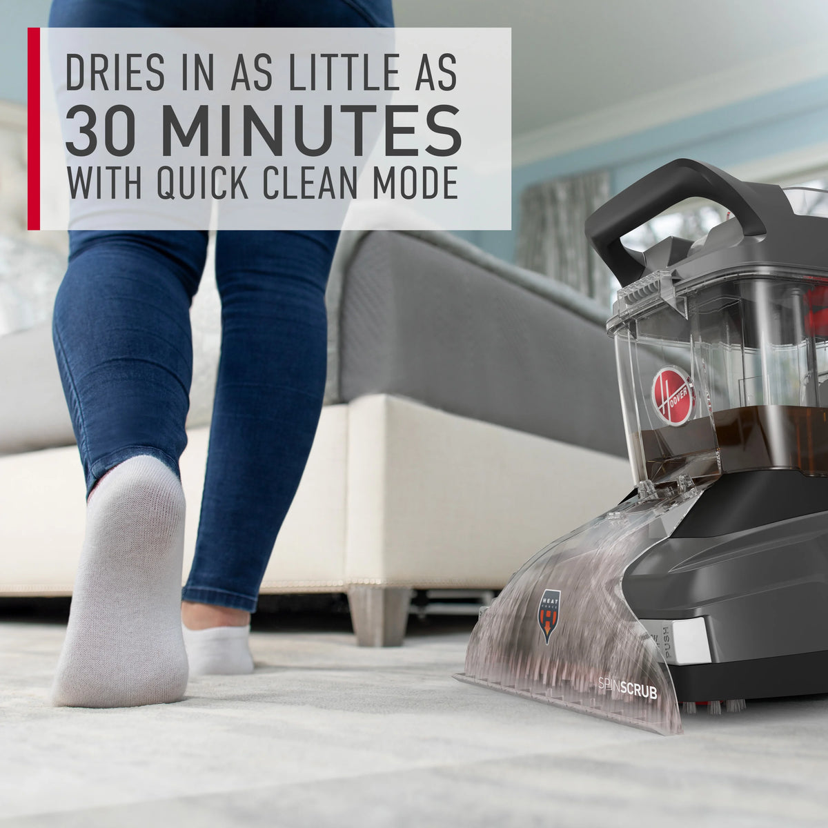 Hoover PowerScrub XL, Upright Carpet Cleaner Machine, Shampooer for Carpet, Rugs, & Upholstery, Fast Dry, Upholstery Tool Attachment,  FH68010