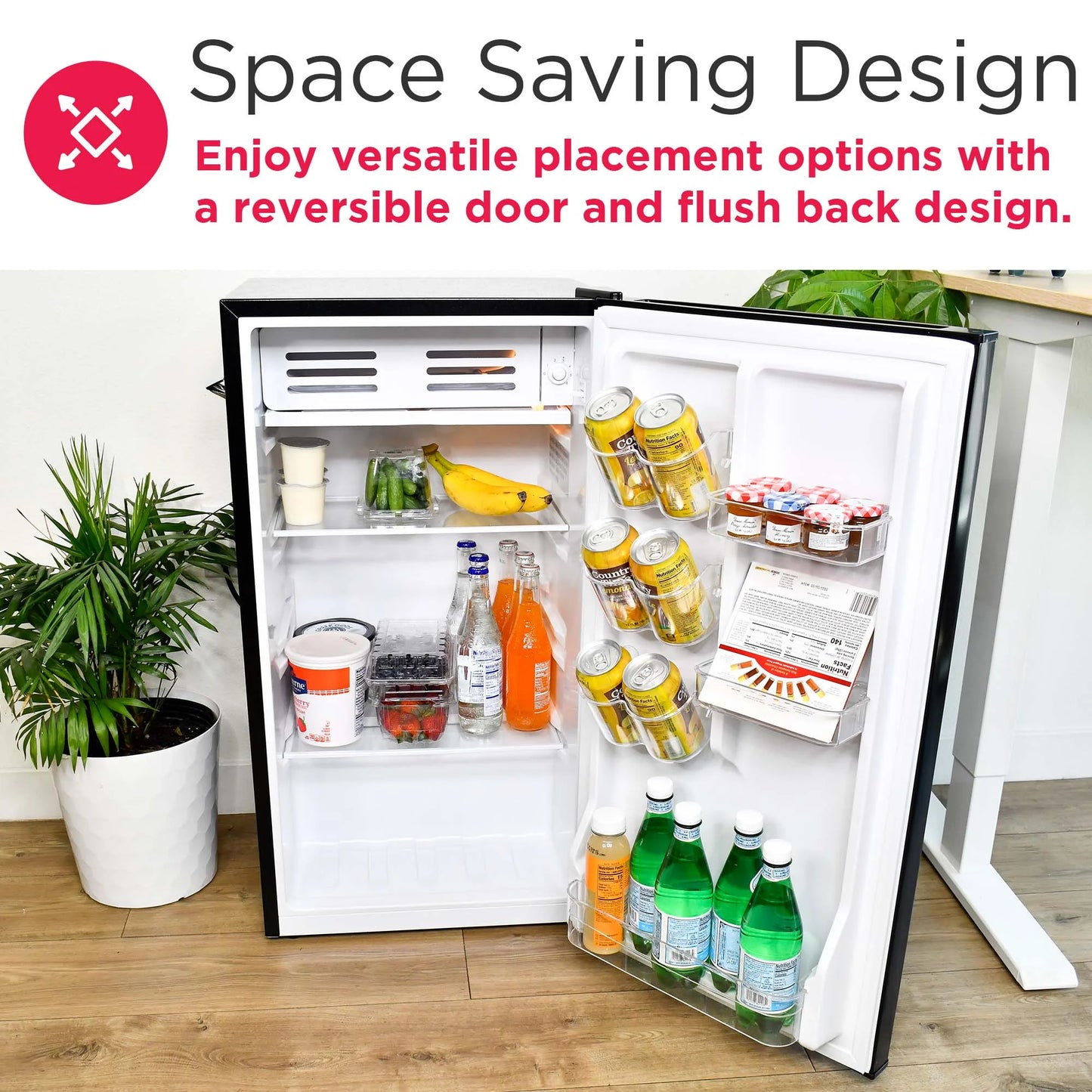 Frigidaire EFR376-C-PINK 3.2-Cu.-Ft. 65-Watt Retro Bar Fridge with Side Bottle Opener (Pink)