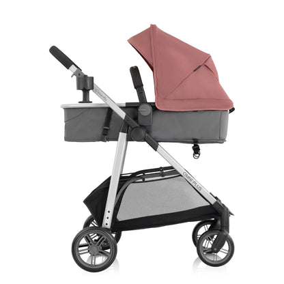 Evenflo Omni Plus Modular Travel System with LiteMax Sport Infant Car Seat, Mylar Gray, Unisex
