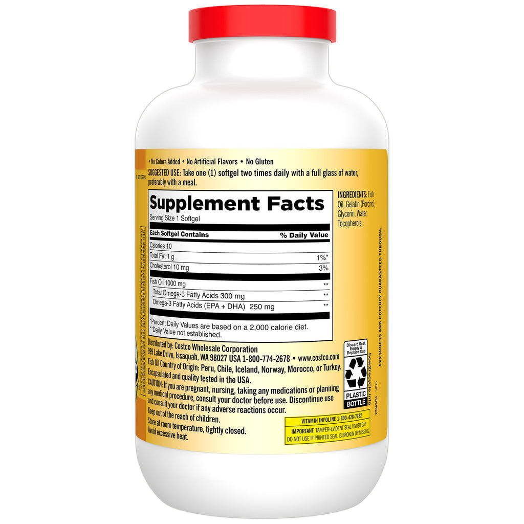 Kirkland Signature Fish Oil 1000 mg., 400 Softgels