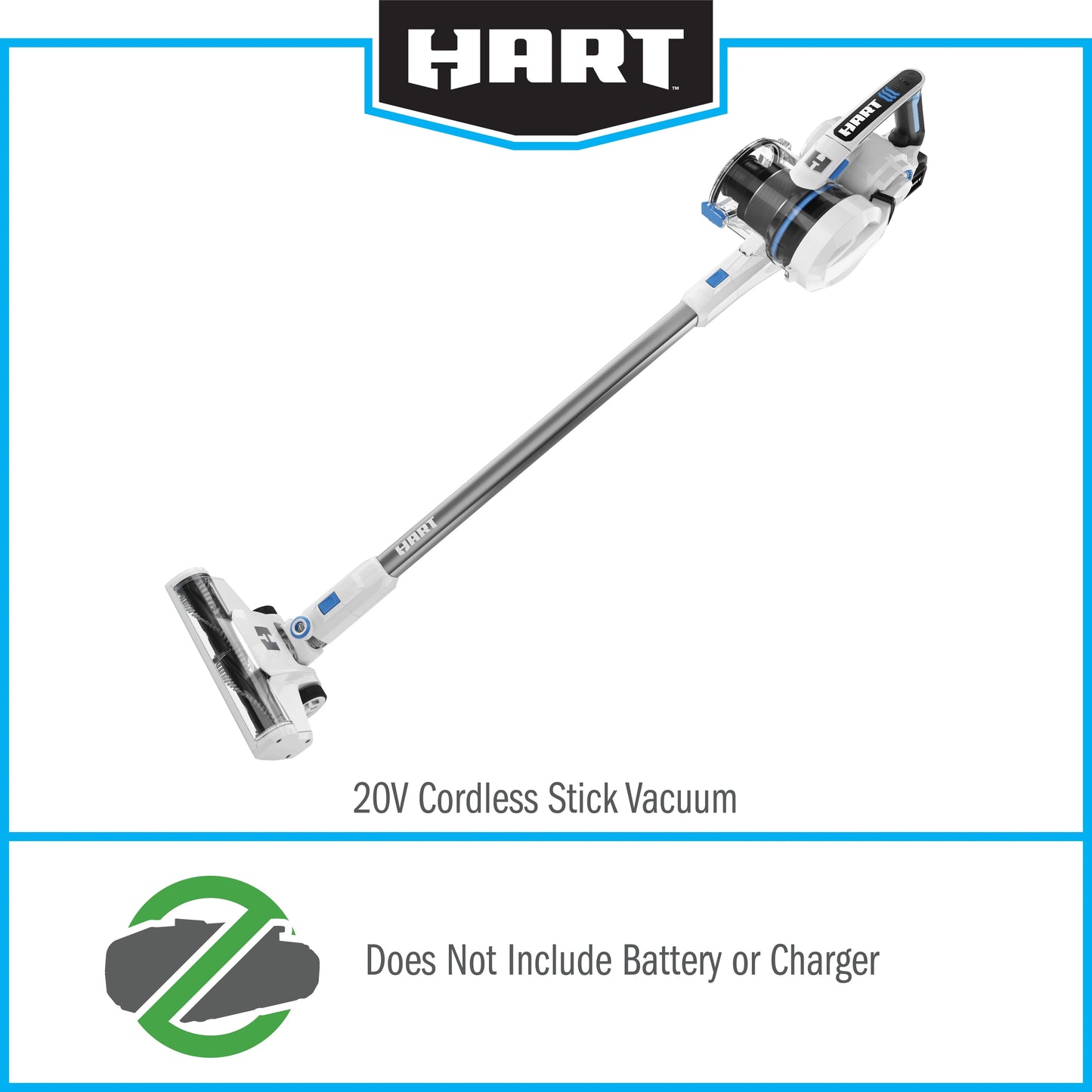 HART 20V Cordless Stick Vacuum (Battery Not Included)