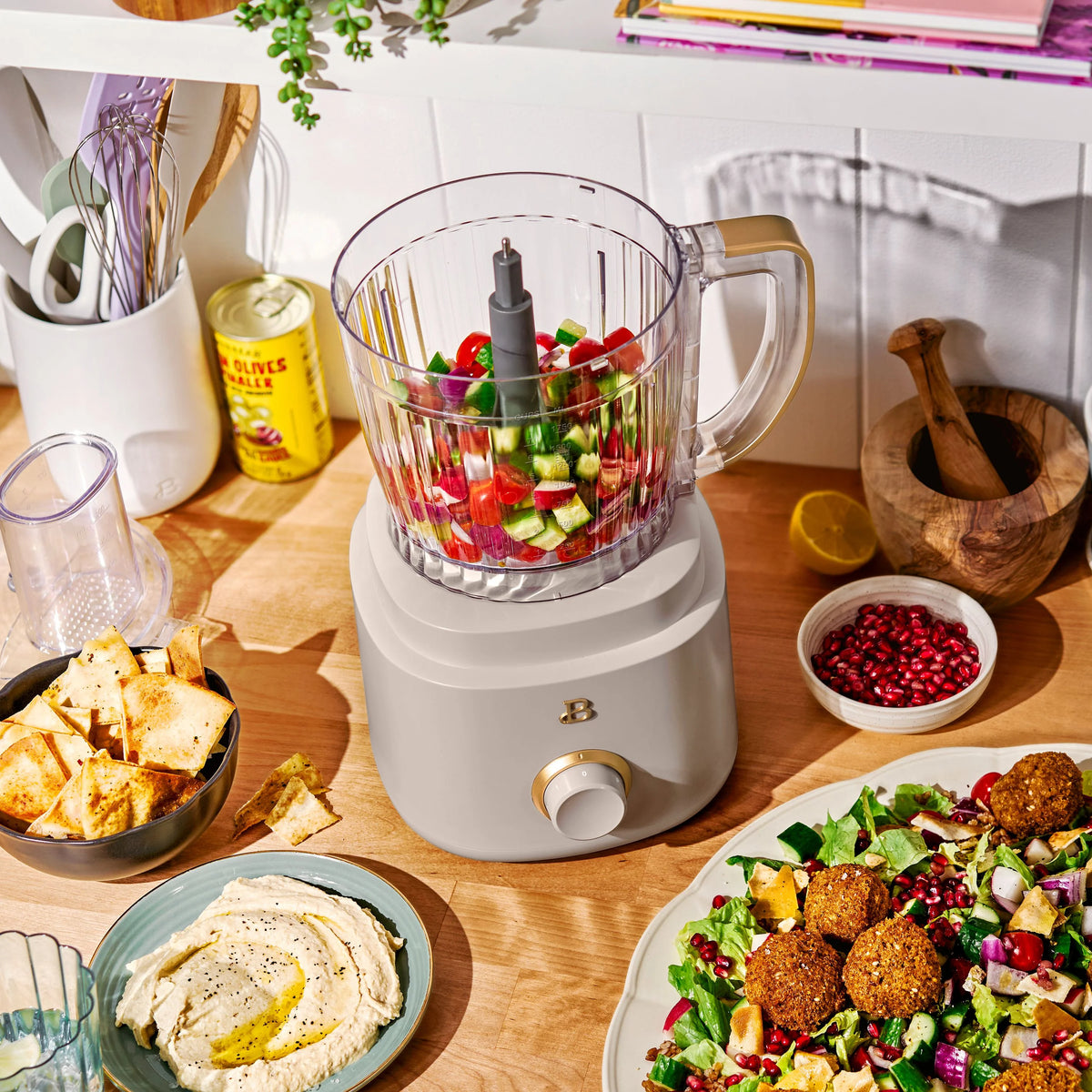Beautiful 10-Cup Food Processor with Accessories, White Icing by Drew Barrymore