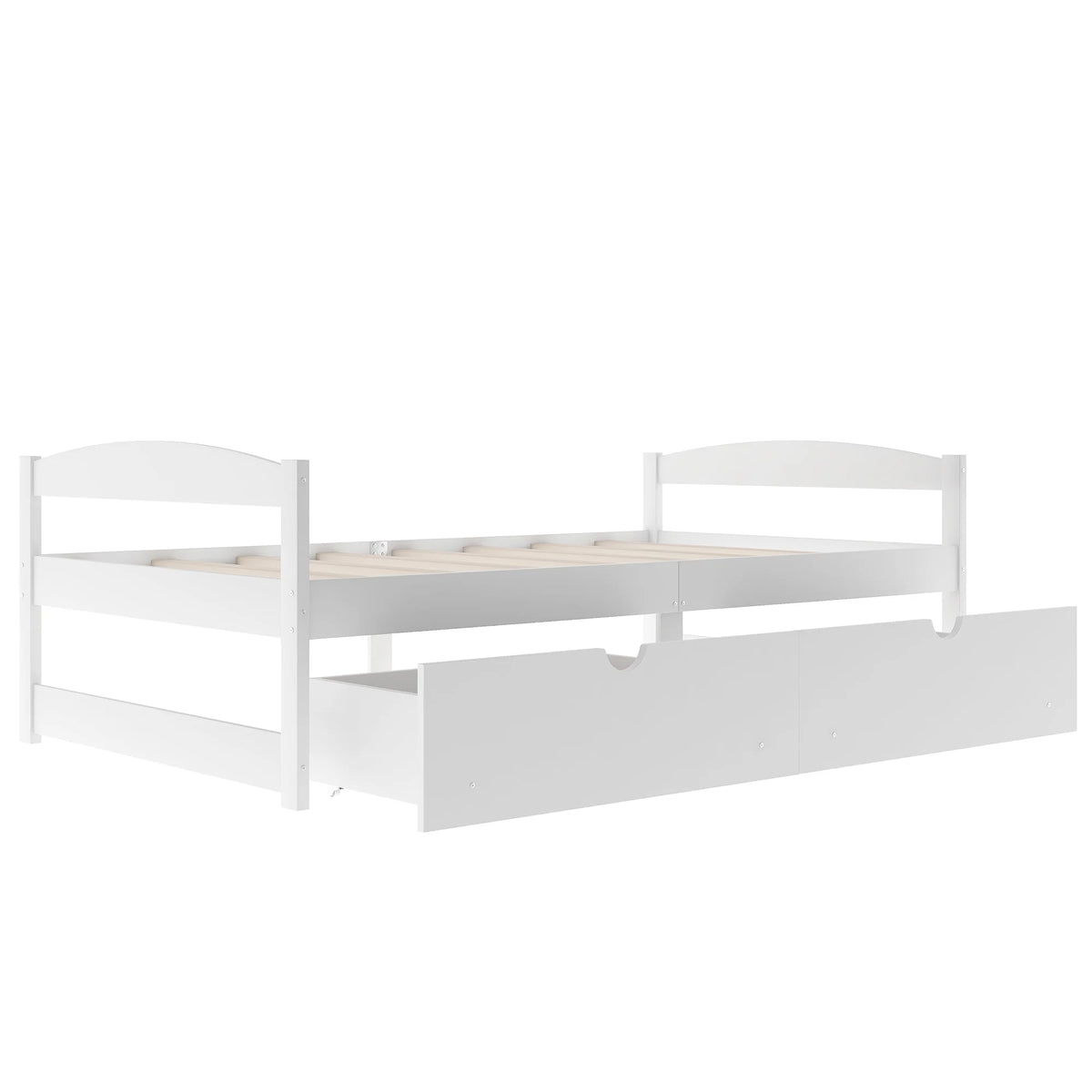 Euroco Twin Size Wooden Daybed with 2 Storage Drawers for Kids Bedroom, Gray