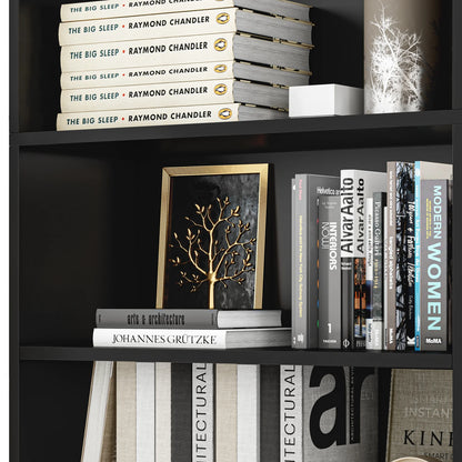Homfa 74.3�� Double Wide 6-Tier Bookcase, Extra Large Wooden Freestanding Display Bookshelf for Home Office Living Room, White