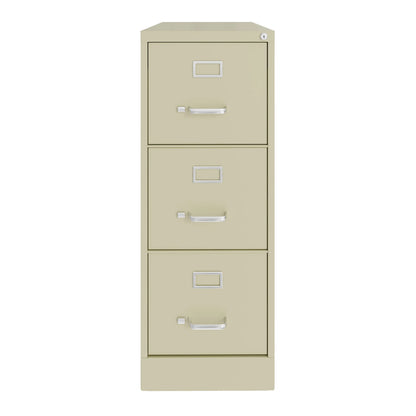 Hirsh 22" Deep 3 Drawer Letter Width Vertical File Cabinet, Commercial Grade, Gray