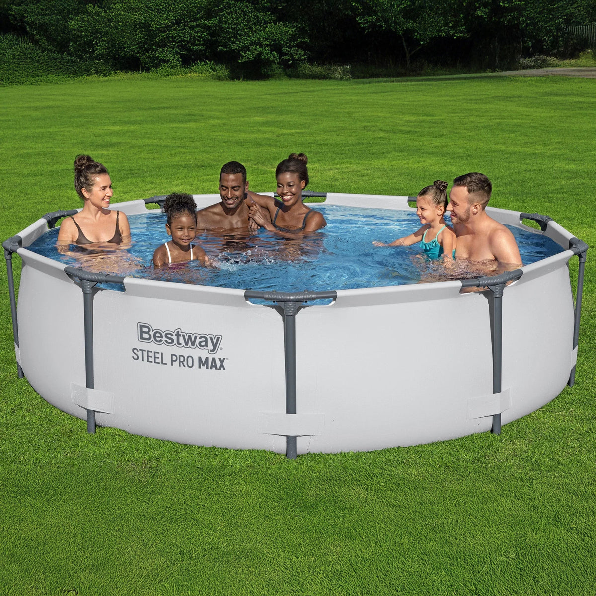 Open Box Bestway 10' x 30" Steel Frame Above Ground Swimming Pool Set (2 Pack)