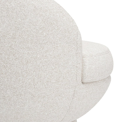 Hillsdale Boulder Upholstered Swivel Storage Chair, Ash White