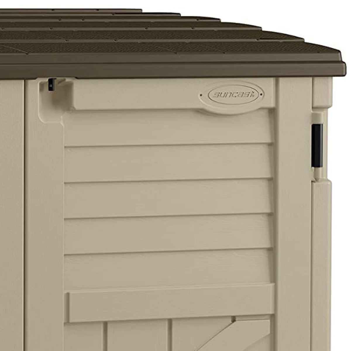 Suncast 34 cu. ft. All-Weather Resin Horizontal Outdoor Storage Shed, Taupe