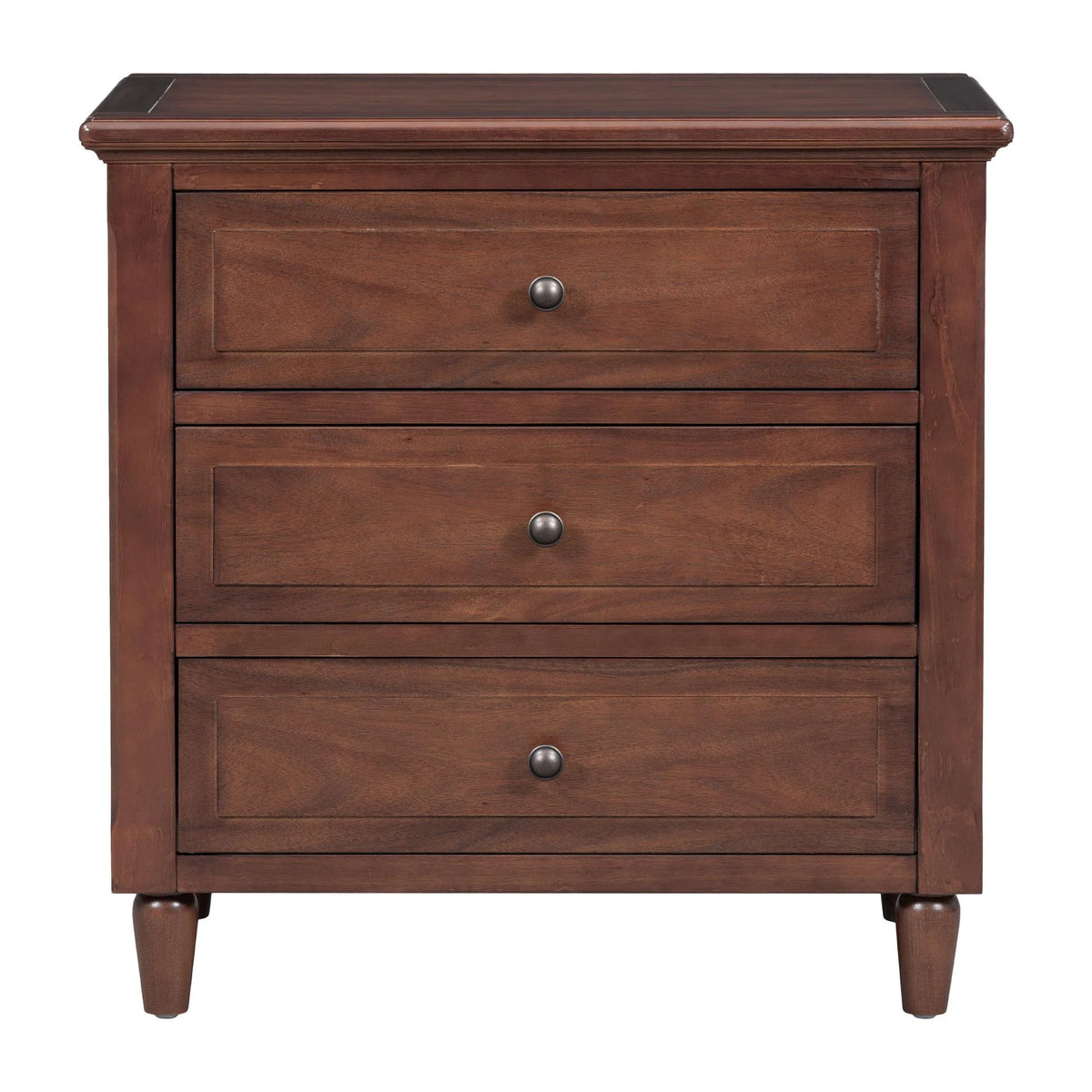 White Nightstand for Bedroom, Atumon Nightstand with 3 Drawers, Wood Bedside Table, Modern Nightstand Furniture for Bedroom, 28"L x 16.9"W x 28"H