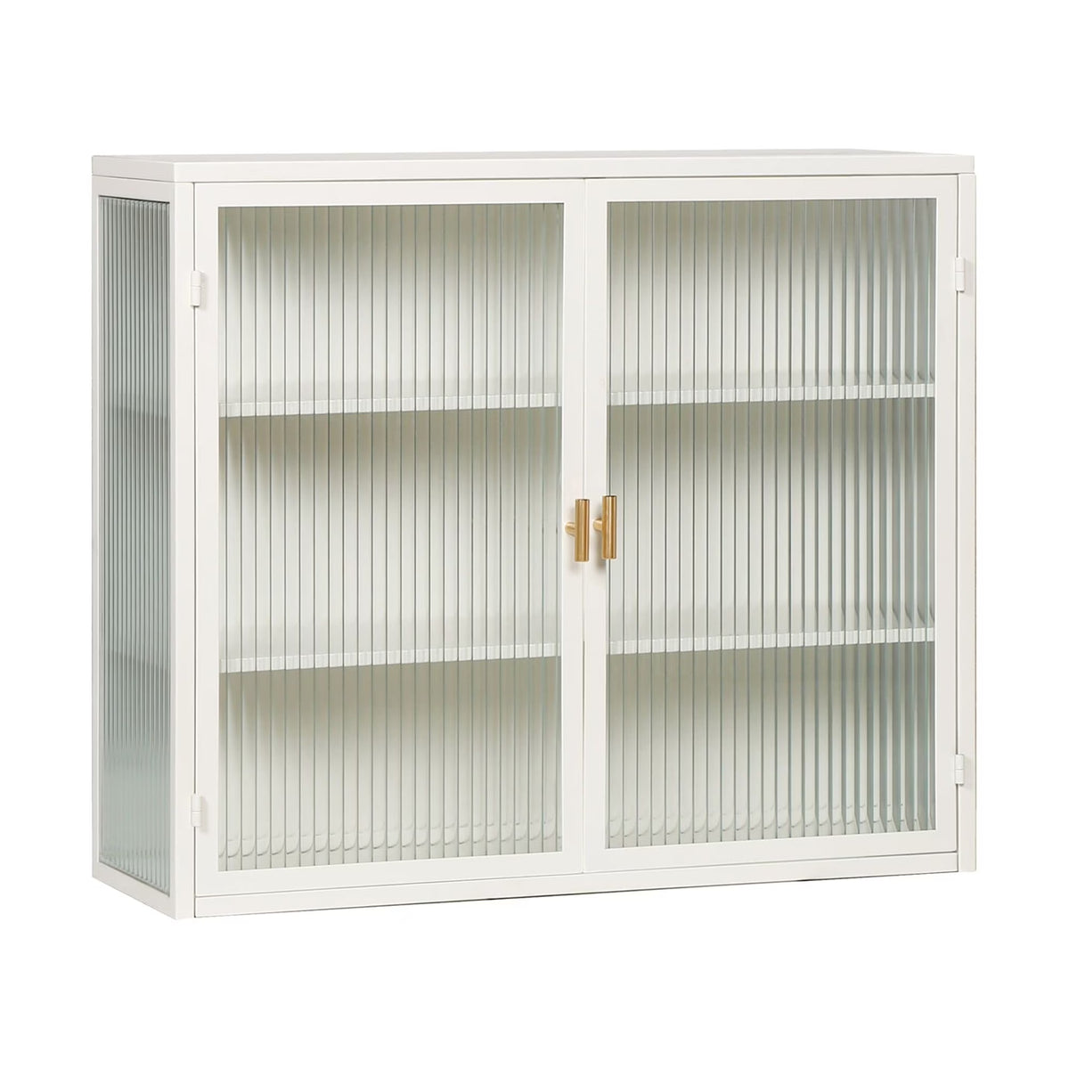 27.56"Modern Wall Cabinet with Glass Doors, Bathroom Cabinet with Featuring Three-tier Storage for Entryway Living Room, Bathroom or Dining Room, Mint Green