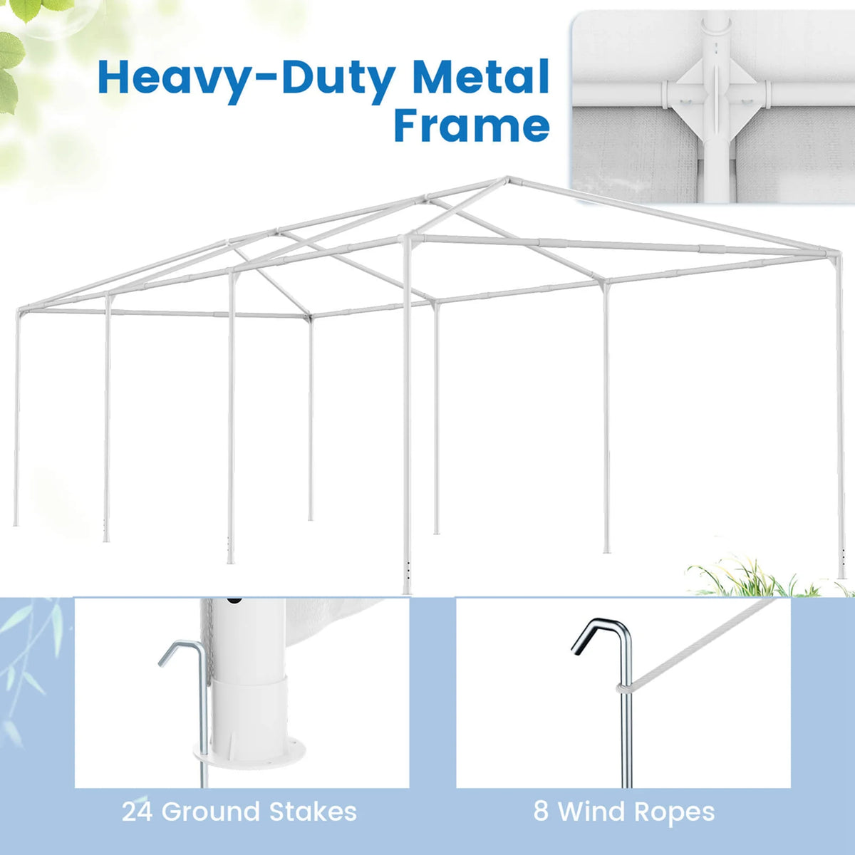Costway 10'x30' Outdoor Party Wedding Tent Canopy Heavy duty Gazebo