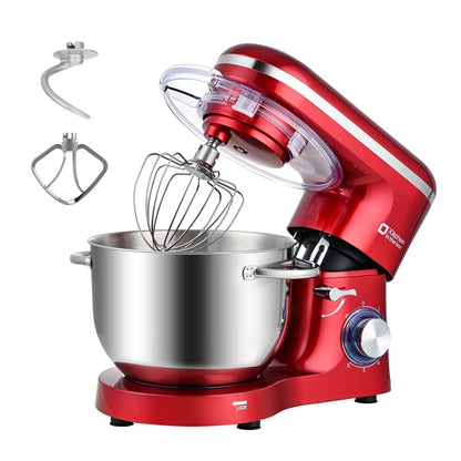 Kitchen in the box Tilt-Head Stand Mixer, Electric Kitchen Mixer with 6.5QT Stainless Steel Bowl, 660W Food Mixer with 6-Speed, Black