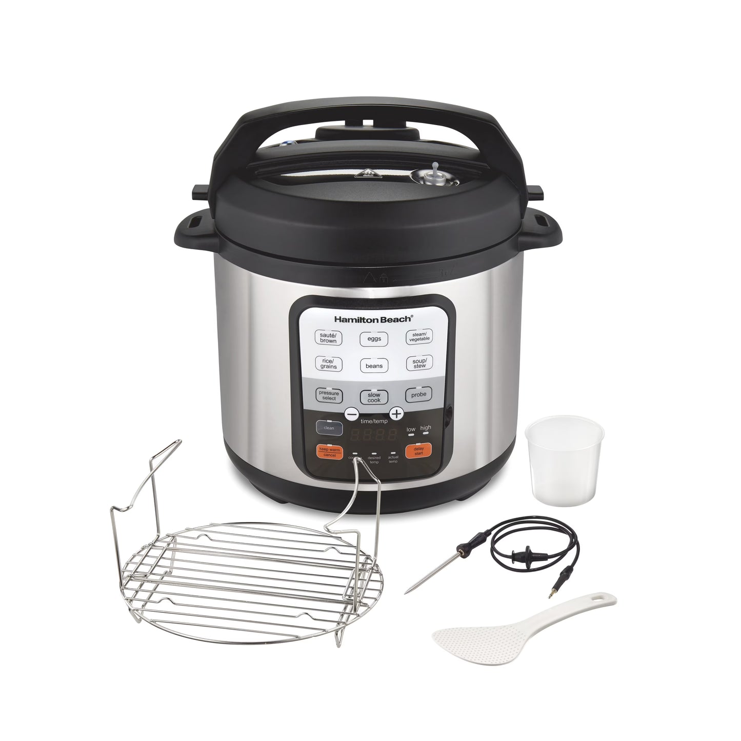 Hamilton Beach 6 Quart 6-in-1 Pressure Cooker, Multi-Cooker, Slow Cooker, Steamer, Saut��, Rice Cooker, & More
