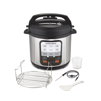 Hamilton Beach 6 Quart 6-in-1 Pressure Cooker, Multi-Cooker, Slow Cooker, Steamer, Saut��, Rice Cooker, & More