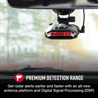 Cobra RAD 700i Laser Radar Detector - Premium Detection Range, AutoLearn Intelligence, Advanced Filtering, Apple CarPlay & Android Auto, Front & Rear Detection