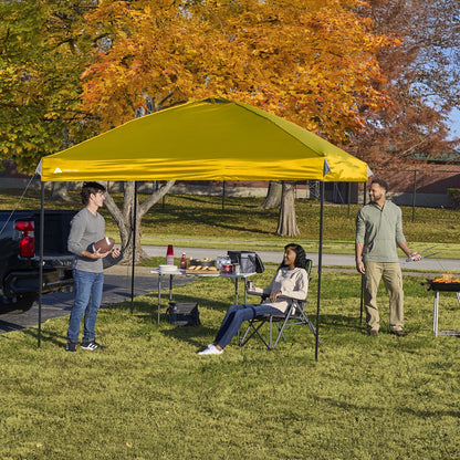 Ozark Trail 10x10 Instant Pop Up Canopy Tent with Simple Push Setup �?Straight Leg Pop-Up Tent for Tailgating, Camping & Events, White