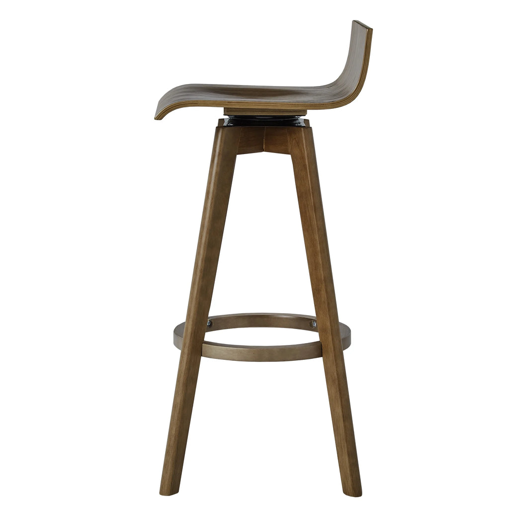 Weston Home Aleksi Modern Wood 29-inch Swivel Bar Stool, Set of 2, Natural