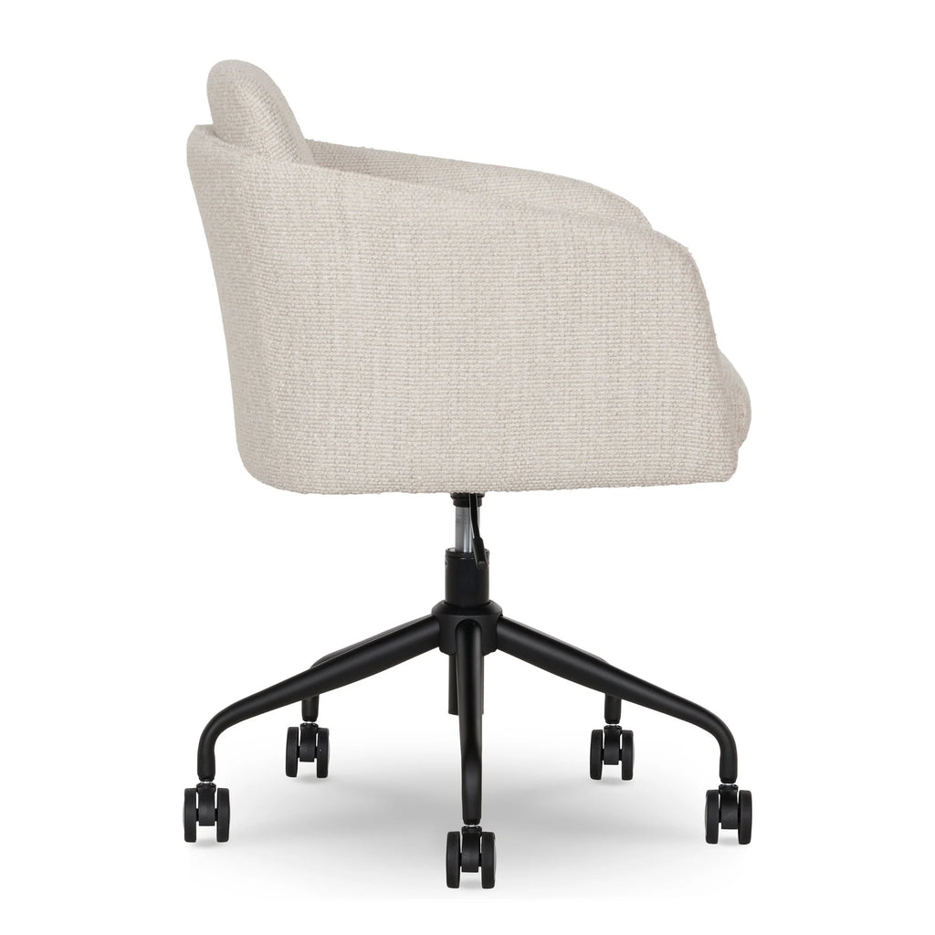 Better Homes & Gardens Juliet Office Chair, Ivory Boucle and Matte Black