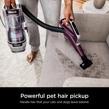 Shark Upright Vacuum, Stratos, Pet Friendly, Bagless, Ultra Powerful Suction, Hard Floor and Carpet, DuoClean PowerFins HairPro, Self-Cleaning Brushroll, Odor Neutralizer Technology, AZ3000, Burgundy