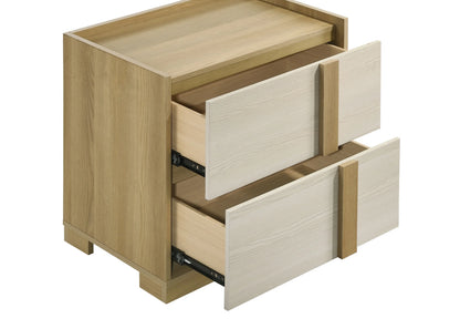 Coaster Hyland 4-Piece Wood Eastern King Bedroom Set in Natural and White