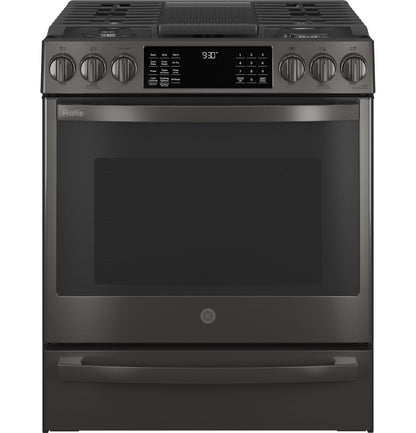 GE APPLIANCES PGS930BPTS slide in gas range