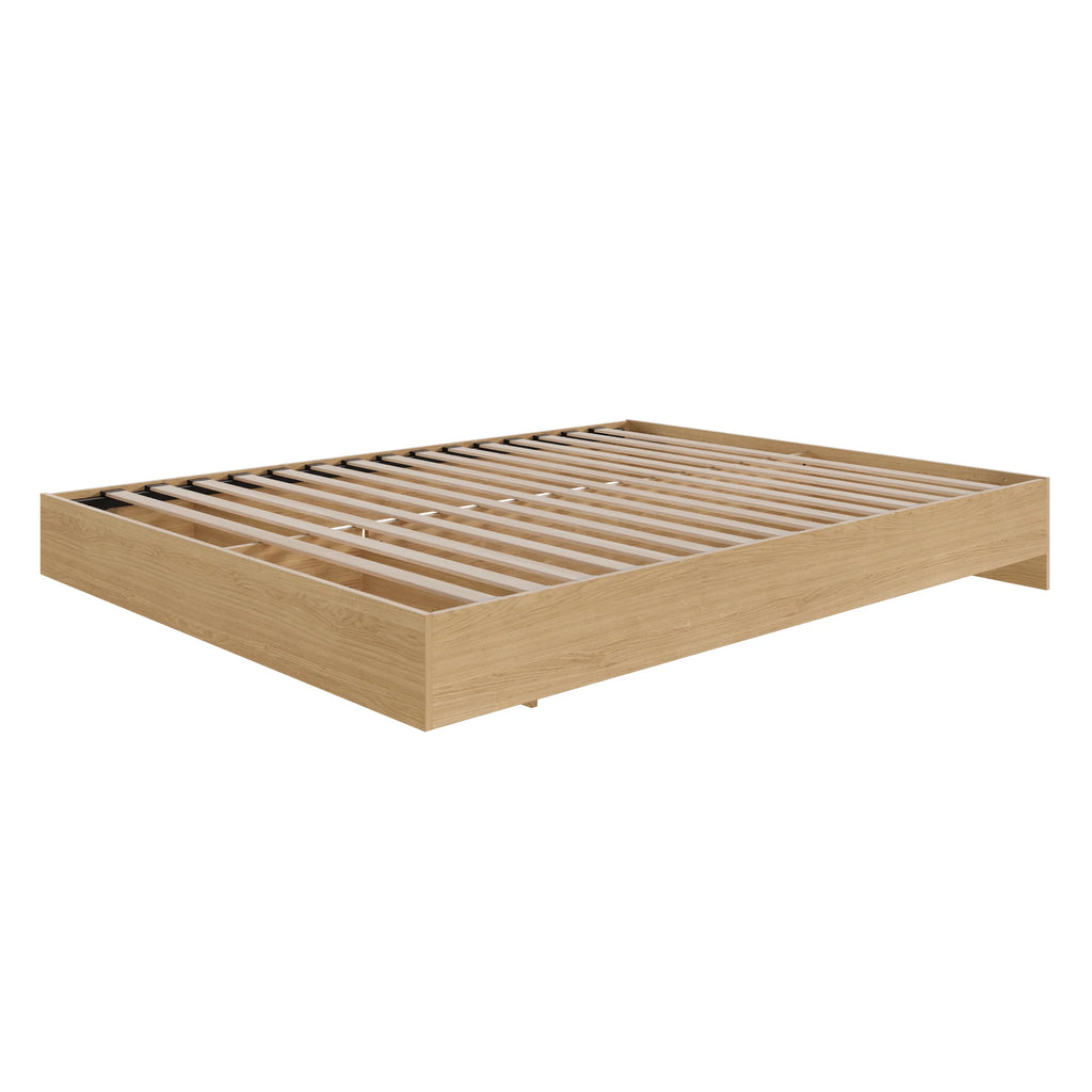 Nexera Full Size Platform Wood Bed Frame, Walnut