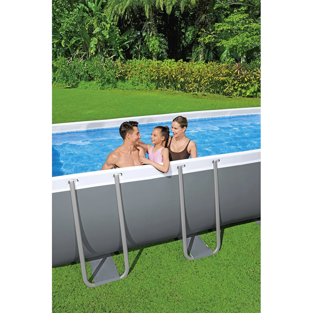 Bestway 24' x 12' x 52" Rectangular Frame Above Ground Swimming Pool Set
