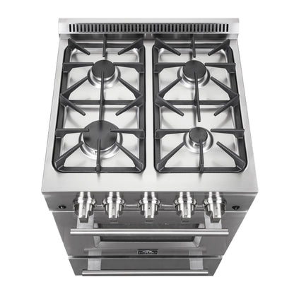 Forno Breno 24-Inch Freestanding Gas Range, Compact Design, Energy Efficient