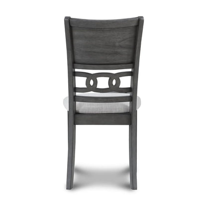 New Classic Gia 3 Piece Contemporary Rubberwood Dining Table Set, Gray