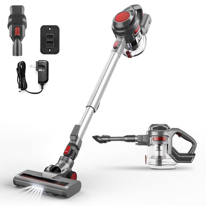 MOOSOO Stick Vacuum Cleaner, 4-in-1 Handheld Cordless Vacuum with Powerful Suction for Home Hard Floor Carpet Car Pet Hair, XL-618A