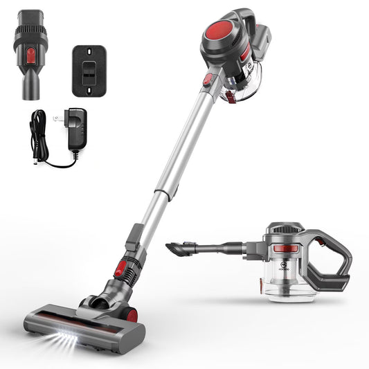 MOOSOO Stick Vacuum Cleaner, 4-in-1 Handheld Cordless Vacuum with Powerful Suction for Home Hard Floor Carpet Car Pet Hair, XL-618A