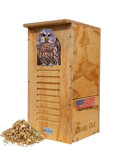 JCS Wildlife Barred Owl Nesting Box DIY Kit - Exterior Grade Treated Plywood - An Owl Box Perfect for Barred Owls