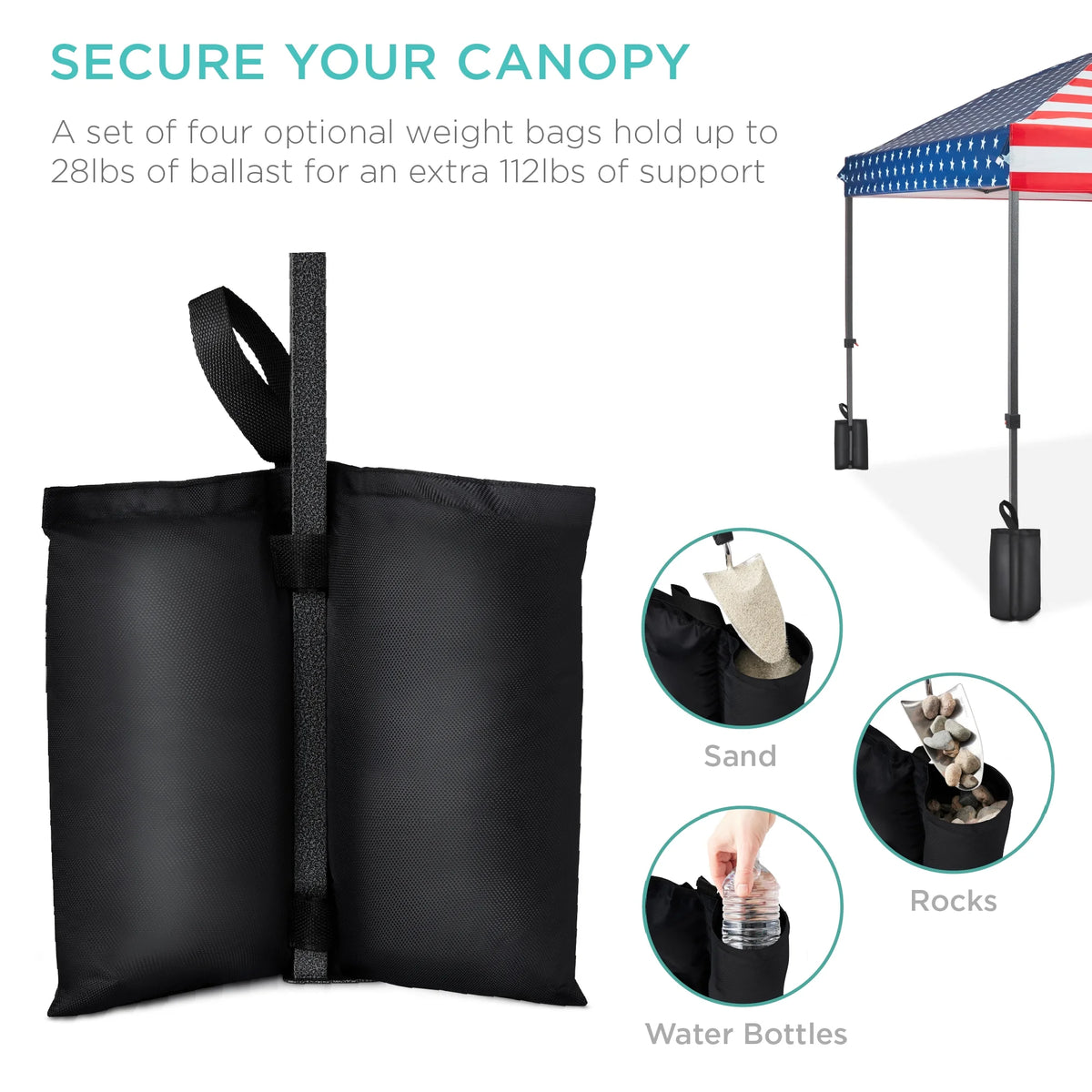 Best Choice Products 12x12ft Easy Setup Pop Up Canopy w/ 1-Button Setup, Wheeled Case, 4 Weight Bags - Navy Blue