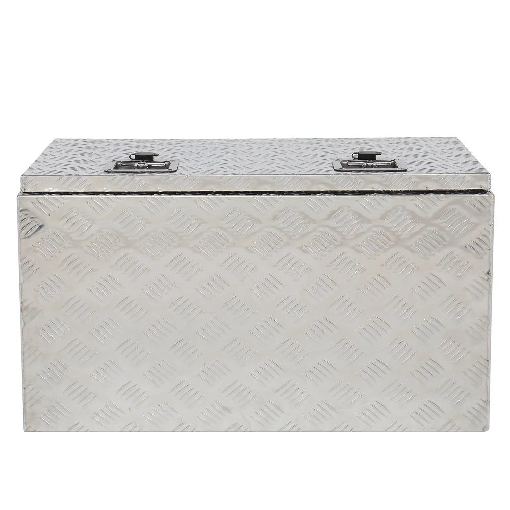 GZXS 36" Aluminum Storage Box Truck Underbody Toolbox Trailer RV Tool Heavy Duty Aluminum Tool RV ATV Trailer Storage Boxes W/Locks Keys Silver (36" x 18" x 17")