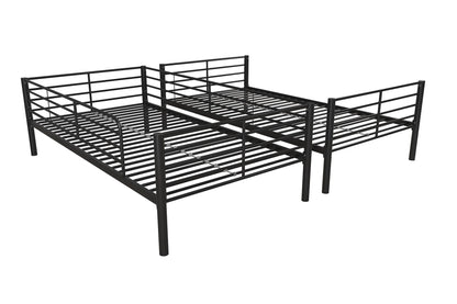 Mainstays Convertible Twin over Twin Metal Bunk Bed, Black
