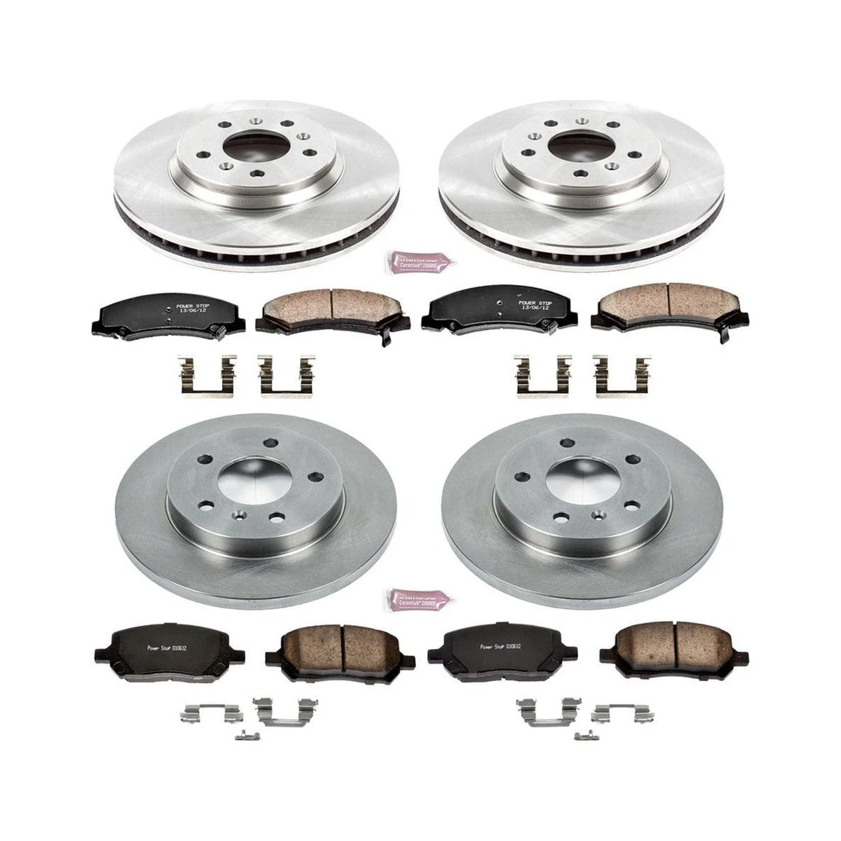 Power Stop Front and Rear Stock Replacement Brake Pad and Rotor Kit KOE5504