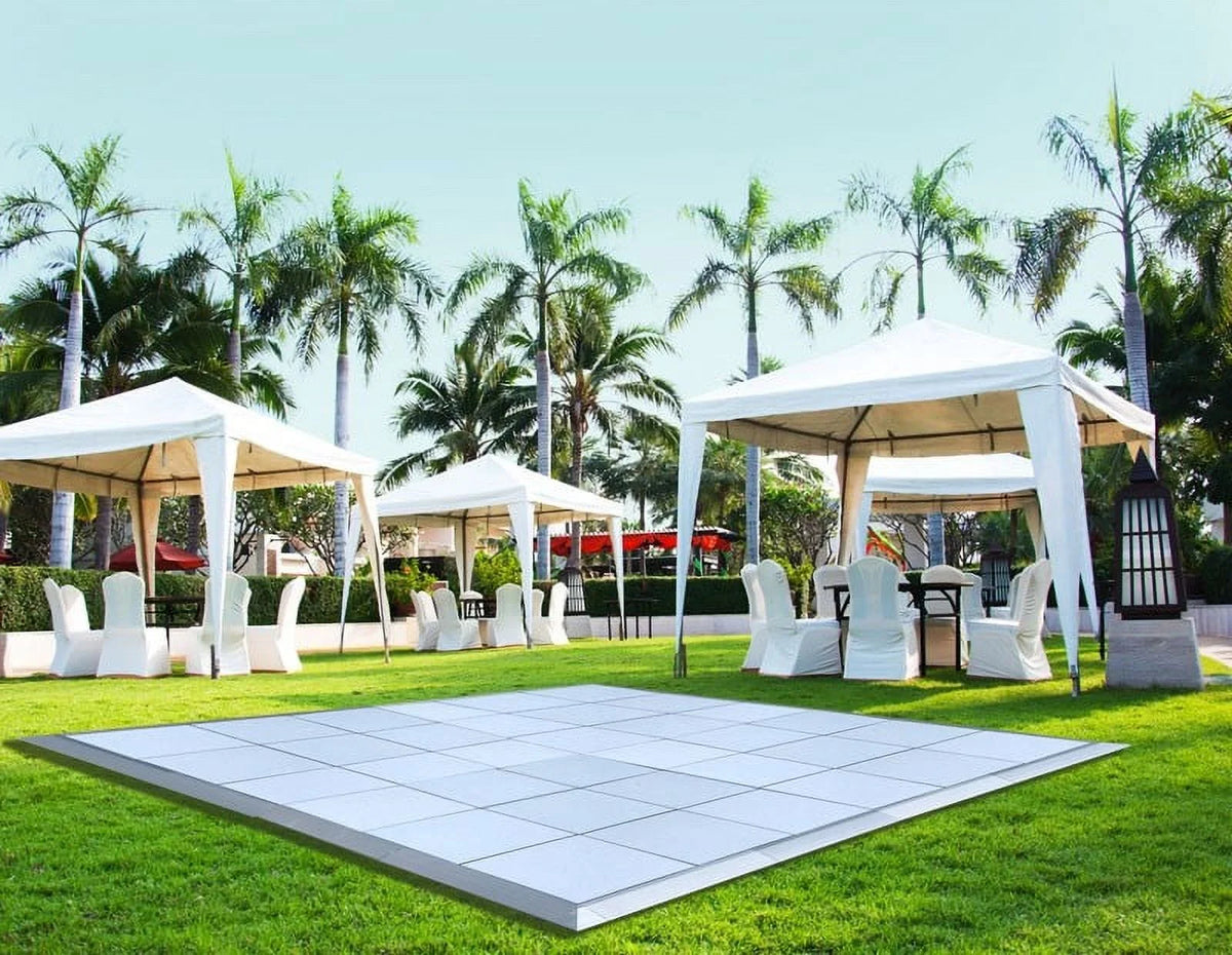 TentandTable Black Sparkle Portable Commercial Dance Floor - Indoor & Outdoor, 9 ft x 9 ft