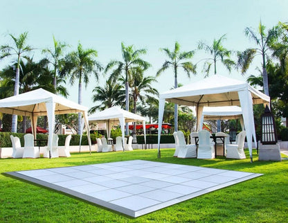 TentandTable Black Sparkle Portable Commercial Dance Floor - Indoor & Outdoor, 9 ft x 9 ft