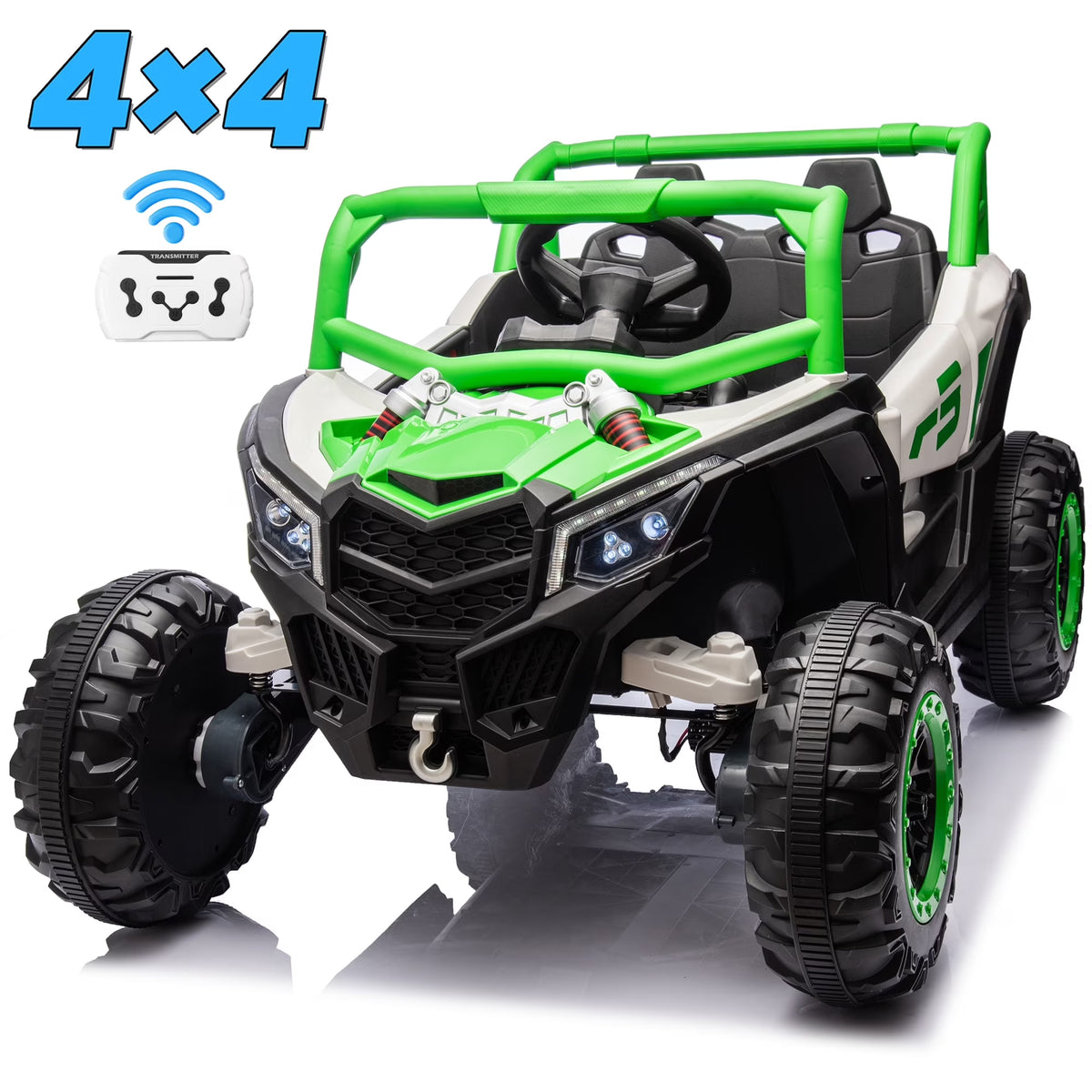 Joyracer 4WD 24 Volt Ride on Toys, 2 Seater Power Car wheels UTV with 800W Motors, Remote Control, Bluetooth Music, Spring Suspension, LED Light, Pink