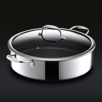Hybrid Deep Saut�� Pan/Chicken Fryer with Lid, 7-Qt